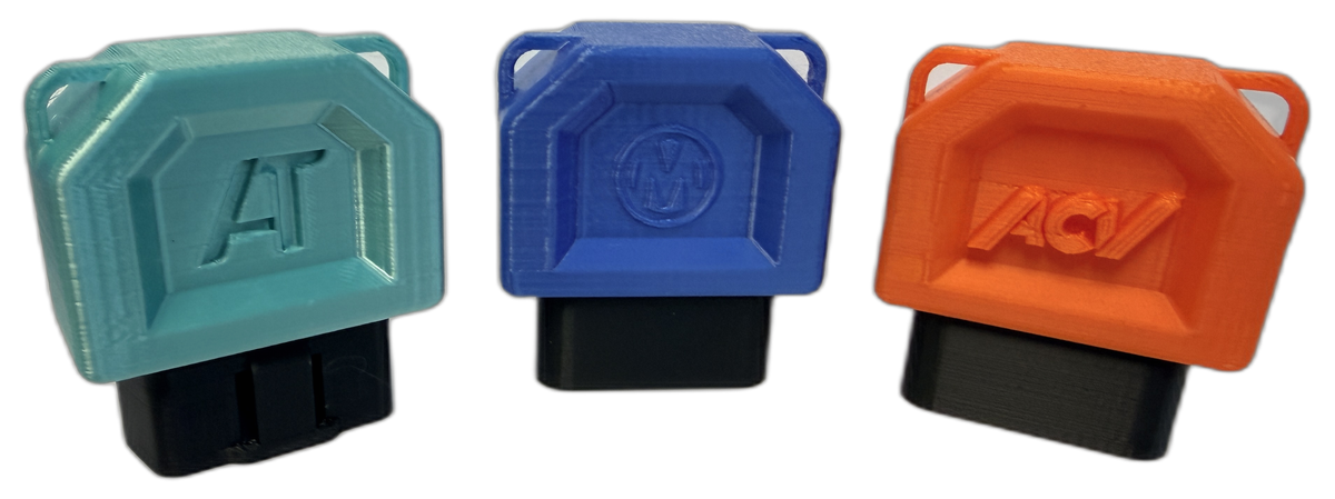 CarDr ULTRA adapters produced with custom partner branding on the housing